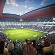 A computer generated image of the stadium to be built in Al-Khor for the Qatar World Cup