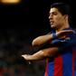 Barcelona's Luis Suarez reacts to a decision of the referee during their Spanish Copa del Rey (King's Cup) semi-final 2nd leg match against Atletico Madrid, at the Camp Nou stadium in Barcelona, on February 7, 2017