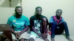 Ikadoi Isere, the White Witch, and his gang members