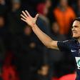 Paris Saint-Germain's forward Edinson Cavani celebrates his goal during the French Cup semi-final match against Monaco April 26, 2017