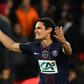 Paris Saint-Germain's forward Edinson Cavani celebrates his goal during the French Cup semi-final match against Monaco April 26, 2017