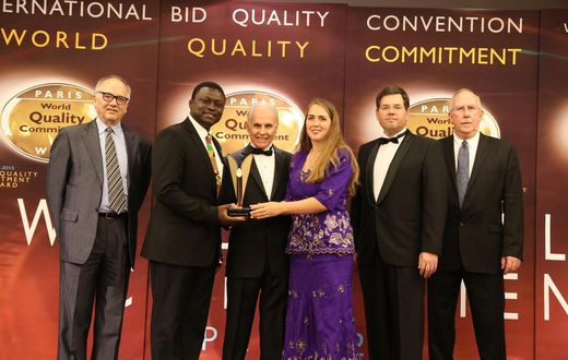 Mr. Emmanuel Ohene Opare Jr, President of the Golden Sunbeam Schools received the award on the school’s behalf held at the Espace Etoile Palaisdes Congrès Convention Hall in Paris.