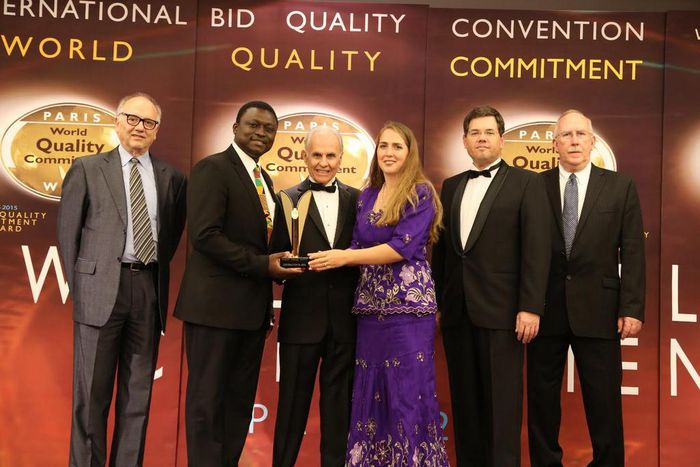 Mr. Emmanuel Ohene Opare Jr, President of the Golden Sunbeam Schools received the award on the school’s behalf held at the Espace Etoile Palaisdes Congrès Convention Hall in Paris.