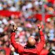 Sevilla's coach Jorge Sampaoli reacts during a Spanish league football match against Real Sporting de Gijon on April 2, 2017
