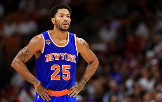 Derrick Rose, pictured in December 2016, angered the Knicks management after disappearing without notifying team officials or explaining his absence