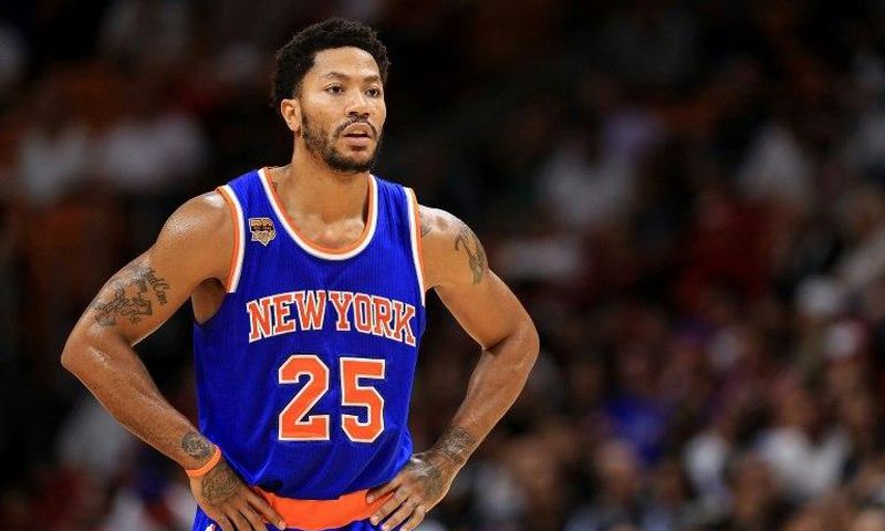 Derrick Rose, pictured in December 2016, angered the Knicks management after disappearing without notifying team officials or explaining his absence
