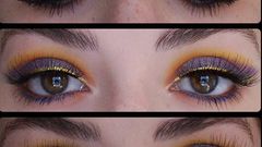 Tropical sunset inspired eye makeup