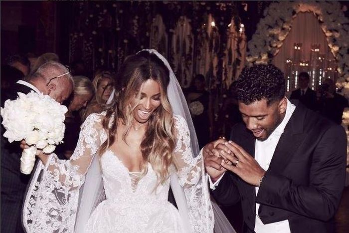 First photo from Ciara and Russell Wilson's wedding