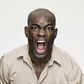 This bald man is very furious.