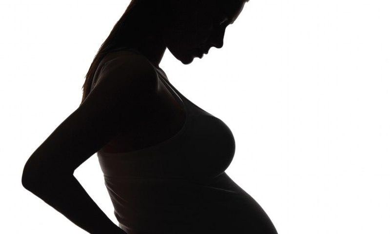 Silhouette for pregnant woman.