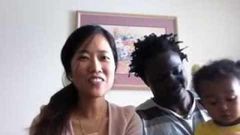 Interracial Chinese and Black Family (Used for descriptive purposes only)