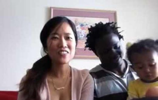 Interracial Chinese and Black Family (Used for descriptive purposes only)