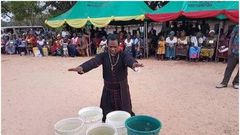 Bishop Dr Sam Zuga performing the miracles