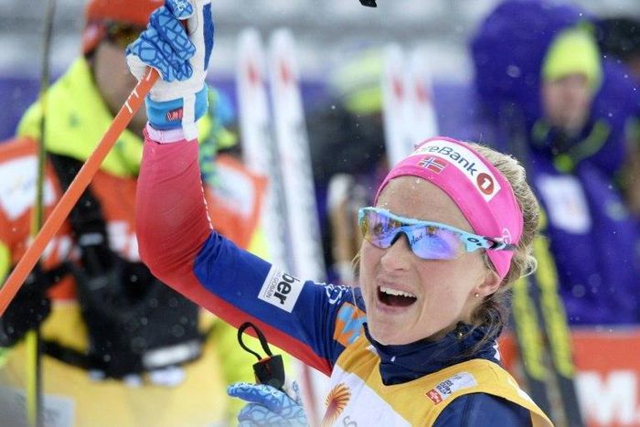 Norwegian cross country skier Therese Johaug won relay gold at the 2010 Vancouver Olympics