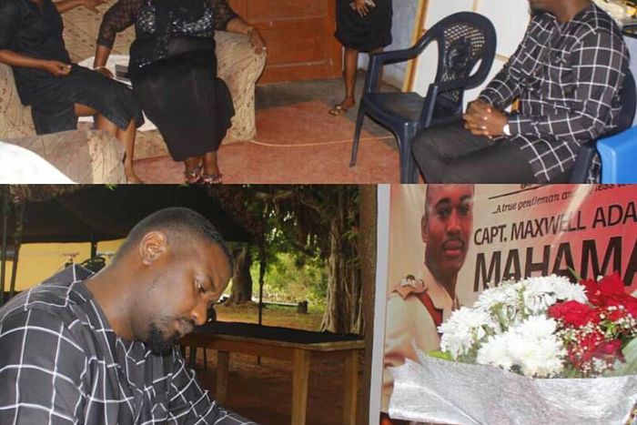 John Dumelo visits Major Maxwell Mahama's wife, signs book of condolence