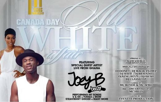 Joey B headlines "All White Party" show in Canada