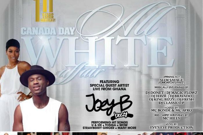 Joey B headlines "All White Party" show in Canada