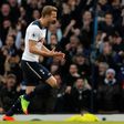 Tottenham Hotspur's English striker Harry Kane celebrates after scoring the opening goal of the English Premier League match against Everton at White Hart Lane in London, on March 5, 2017