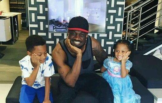 Peter Okoye and kids, Cameron and Aliona