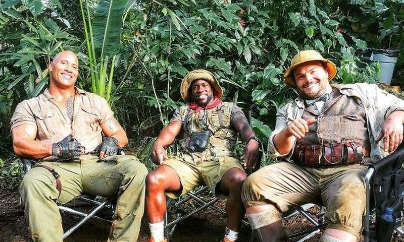 Dwayne Johnson, Kevin Hart and Jack Black.
