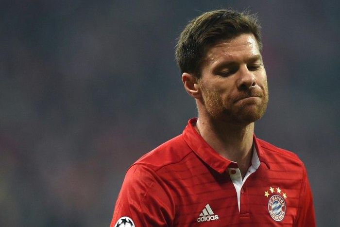 Bayern Munich's Spanish midfielder Xabi Alonso reacts during the UEFA Champions League round of sixteen football match between FC Bayern Munich and Arsenal in Munich, southern Germany, on February 15, 2017
