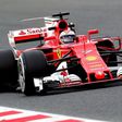 Ferrari's Finnish driver Kimi Raikkonen drives at the Circuit de Catalunya on February 28, 2017 in Montmelo on the outskirts of Barcelona during the second day of the first week of tests for the Formula One Grand Prix season