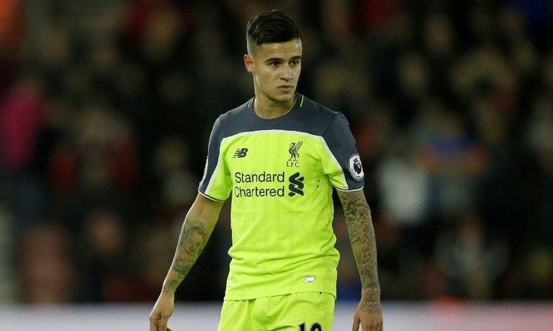 Liverpool's Brazilian midfielder Philippe Coutinho pictured during the English League Cup semi-final first leg against Southampton at St Mary's Stadium in Southampton, southern England on January 11, 2017