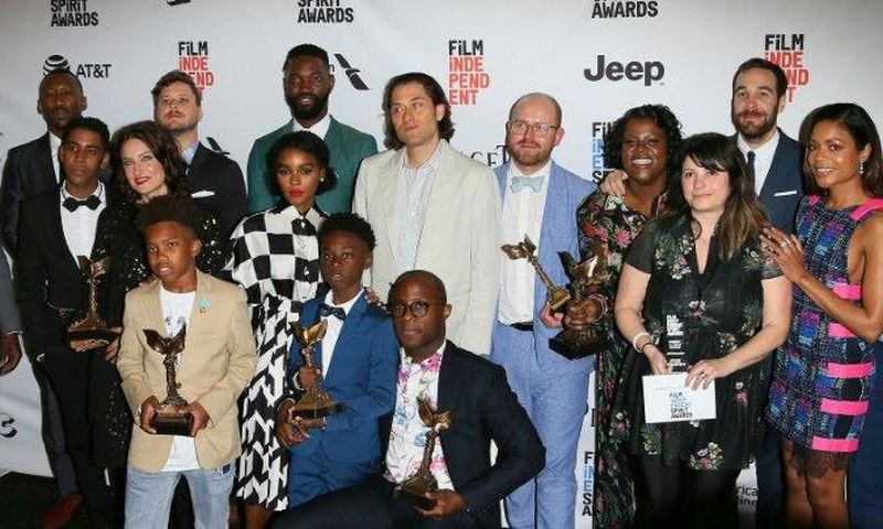 The cast of "Moonlight": the coming of age film picks up six Spirit Awards including the Robert Altman achievement award
