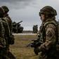 US and Polish troops take part in the official welcoming ceremony for NATO troops - part of The Enhanced Forward Presence, in Orzysz, Poland April 13, 2017