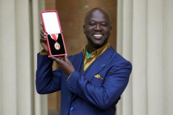 Sir David Adjaye receives his knighthood on behalf of HM Queen Elizabeth II