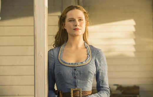 Evan Rachel Wood as Dolores Abernathy in "Westworld"