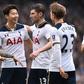 Tottenham Hotspur's striker Son Heung-Min (2L) celebrates scoring his team's second goal during the English FA Cup quarter-final football match against Millwall March 12, 2017