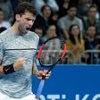 Bulgaria's Grigor Dimitrov reacts during the final tenis match of the ATP Garanti Koza Sofia Open tenis tournament in Sofia, on February 12, 2017