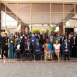 Minister for Communications Mrs Ursula Owusu Akuful in a group picture with the participants