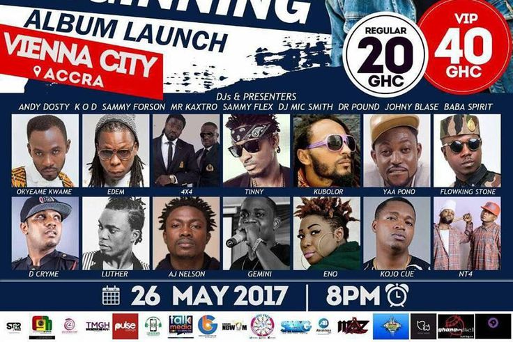 The album which was released online a few weeks ago will officially be launched on Friday, May 26, 2017 at Vienna City in Accra.