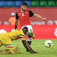 Mali's forward Moussa Marega (L) challenges Egypt's midfielder Tarek Hamed during the 2017 Africa Cup of Nations group D football match between Mali and Egypt in Port-Gentil on January 17, 2017