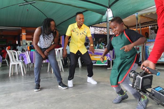 Atom and Paa Kwasi shooting new video