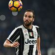 Juventus' Gonzalo Higuain in action during their Serie A match against Palermo on February 17