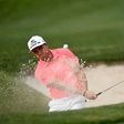 Rickie Fowler of the US hits his third shot from a greenside bunker on the 15th hole during the first round of the Shell Houston Open, in Humble, Texas, on March 30, 2017