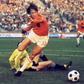 Dutch midfielder and football legend Johann Cruyff, pictured in 1974 during the World Cup quarter-final against Argentina, which the Netherlands won 4-0