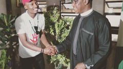 Efe Ejeba with Minister for Youth and sports, Solomon Dalung