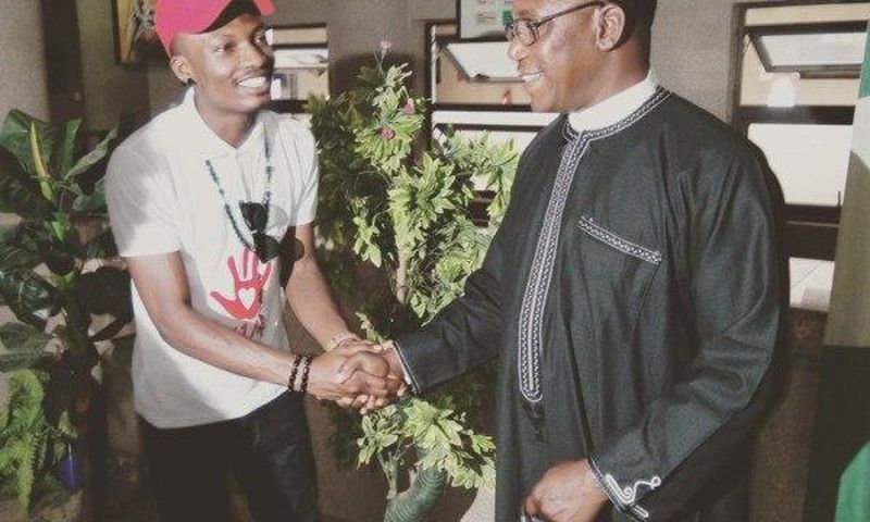 Efe Ejeba with Minister for Youth and sports, Solomon Dalung
