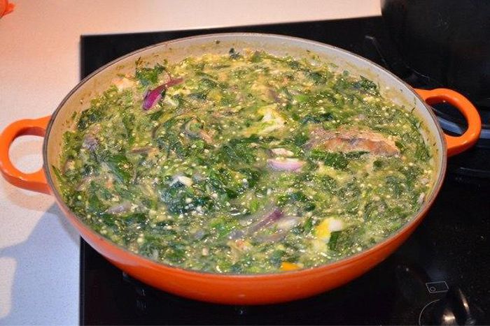 Oil free Okra and fish soup (Ndudu by Fafa)