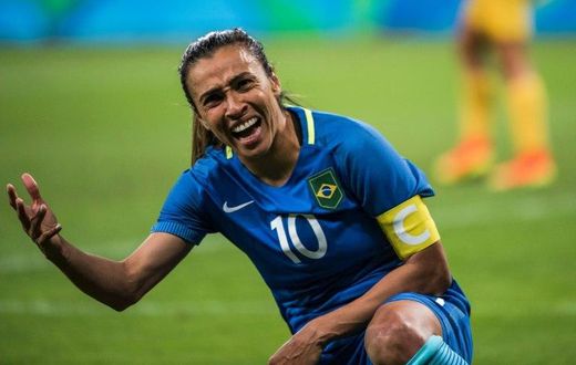 Brazil's Marta in action at the Rio 2016 Olympic Games