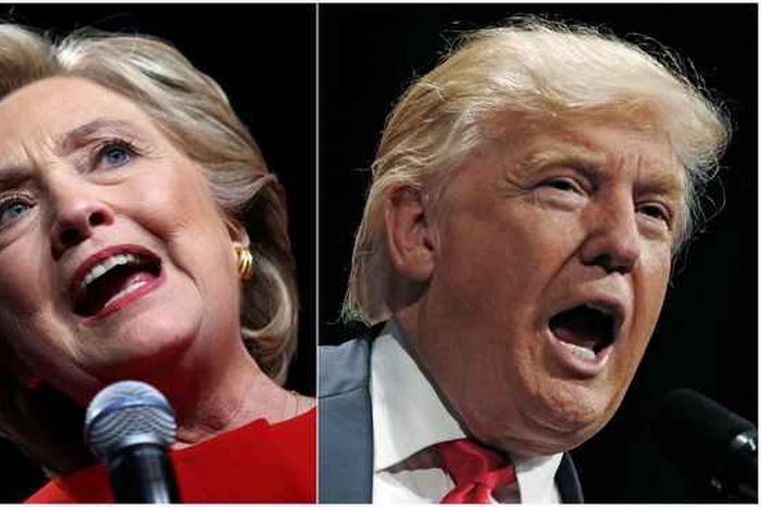 U.S. presidential candidates Hillary Clinton and Donald Trump speak at campaign rallies