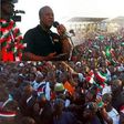 President Mahama addressing party supporters.