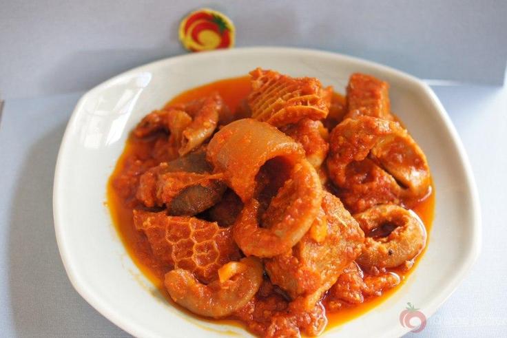 Ghanaian stew prepared with offal (1qfoodplatter)