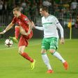 Michal Kadlec of Czech Republic (L) fights for the ball with Kyle Lafferty of Northern Ireland during their 2018 World Cup qualification match, in Prague, on September 4, 2015