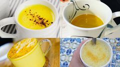 Turmeric infused beverage, Golden latte.