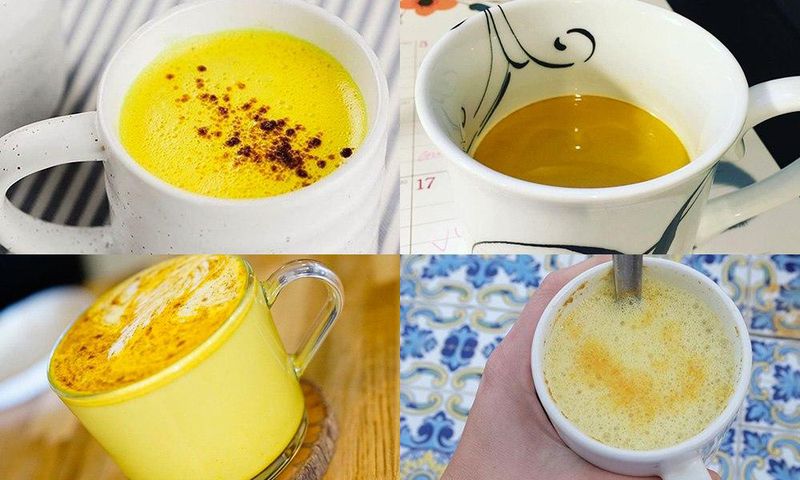 Turmeric infused beverage, Golden latte.